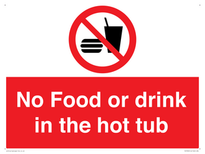 No Food or drink in the hot tub